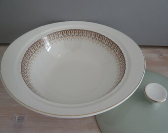 Grindley Satin White Ironstone Lidded Tureen / Serving Dish 1950's Retro Vintage Mid Century