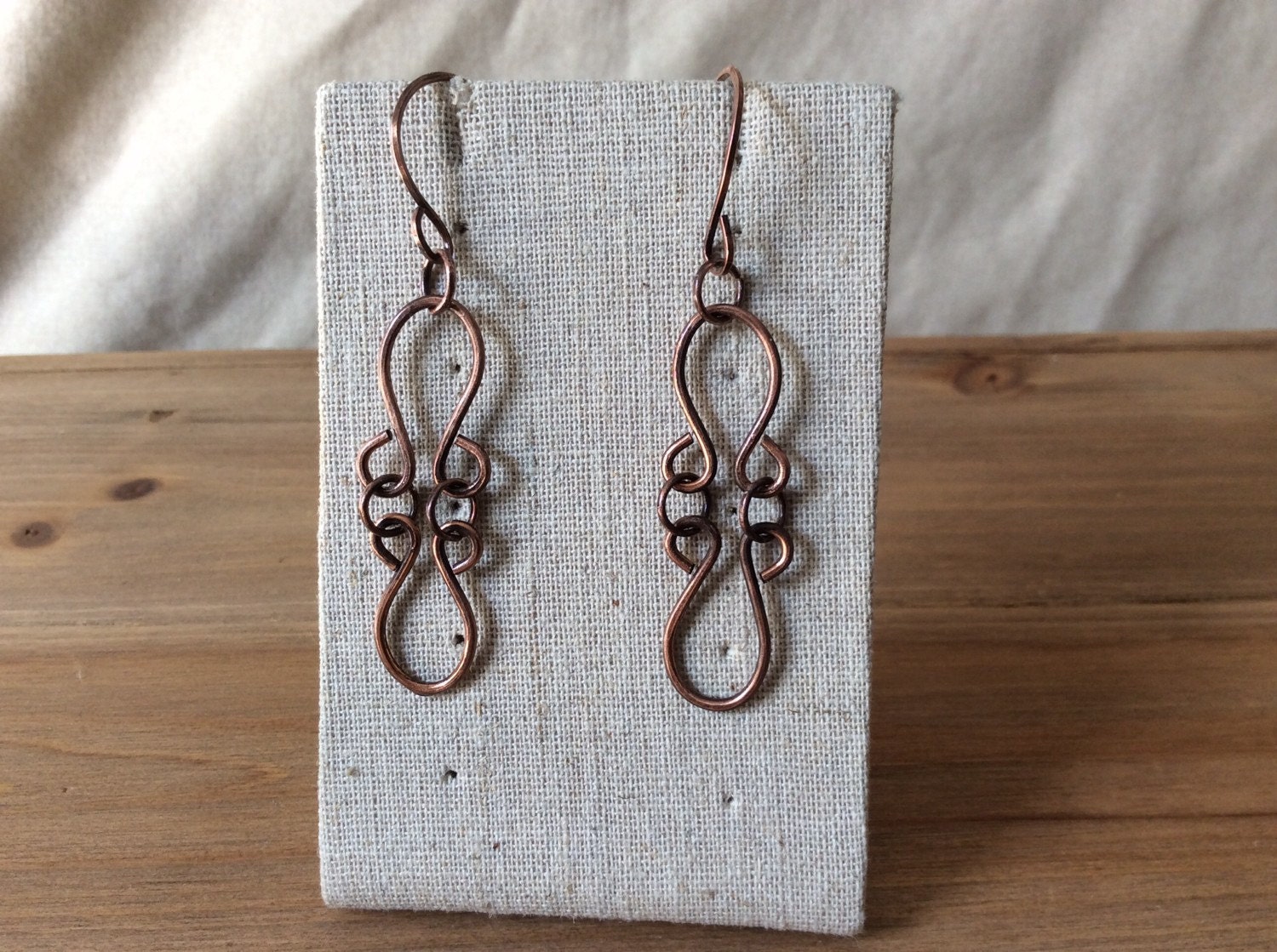 Antique Copper Dangle Earrings