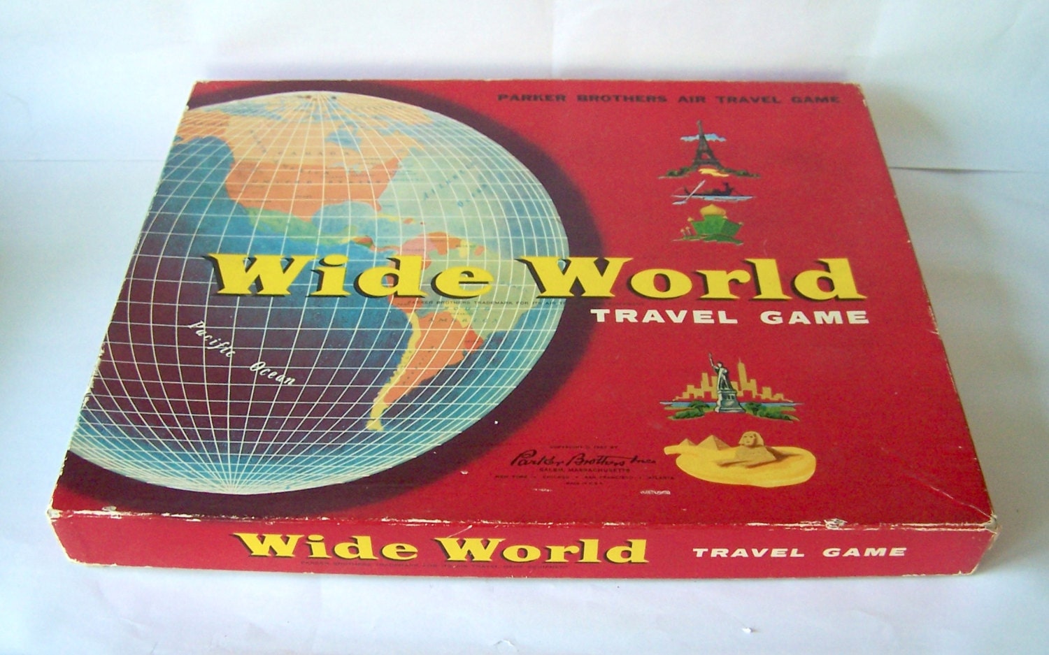 Game RARE Wide World Travel Board Game Parker Brothers 1957