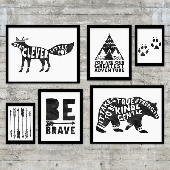 Gallery Wall Set tribal nursery art printable gallery wall set tribal Gallery Wall Set tribal nursery art printable gallery wall set tribal