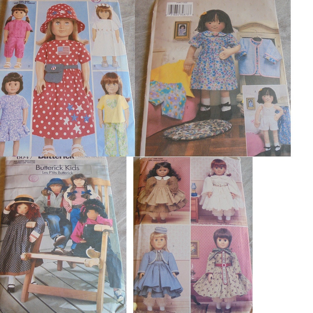 Butterick DOLL SEWING PATTERNS 18 In 36 in Soft by AngieFoundit4U