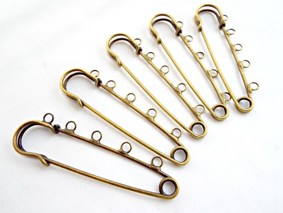 5 Bronze Kilt Pins Looped Kilt Pin Set of 5 Kilt Pins Kilt