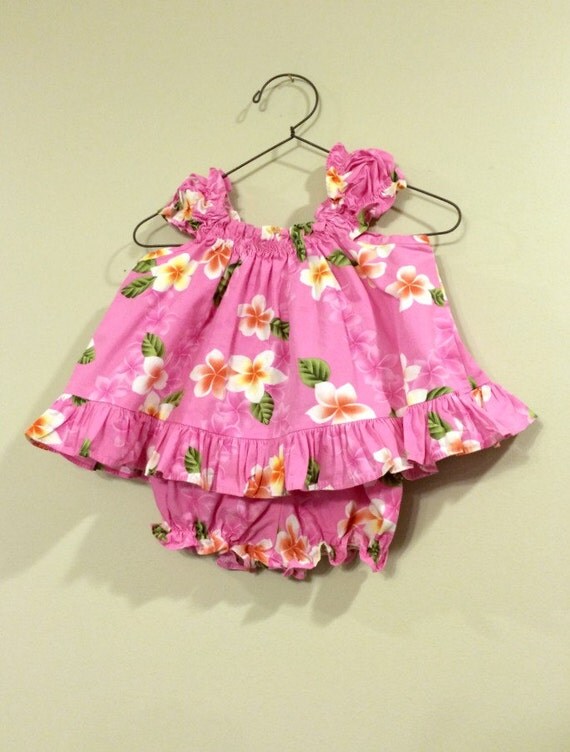 Vintage Baby Hawaiian Dress in Pink size 612 by IsaLeeVintage