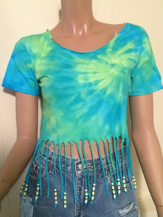 how to cut a tie dye shirt fringe