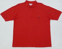 Yves Saint Laurent Shirt Men XLarge Red YSL Polo Shirt