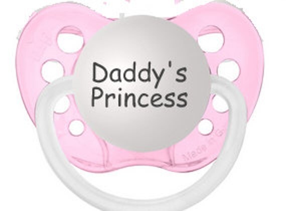 Daddy S Princess Pacifier Pink Binky By MomandBabyBoutique