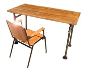 Vintage Industrial Engineers Gas Pipe Style Home Office Retro Desk