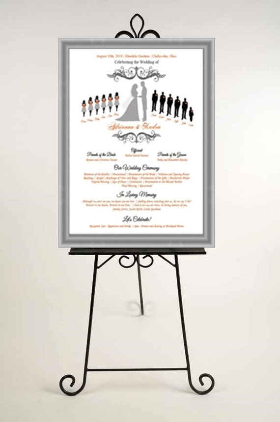Poster Size Wedding Program