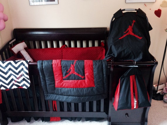 Air Jordan Nike Jumpman Crib Bedding set by ...