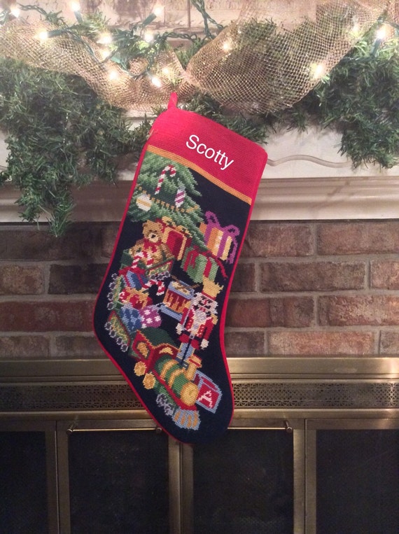 Toys Needlepoint Christmas Stockings Personalized Christmas