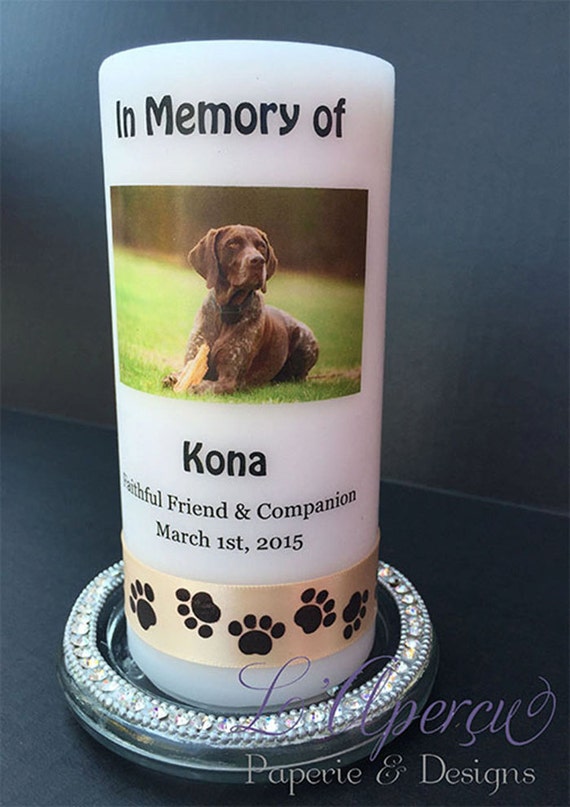 Pet Memorial Photo Candle Personalized Candle Memoiral