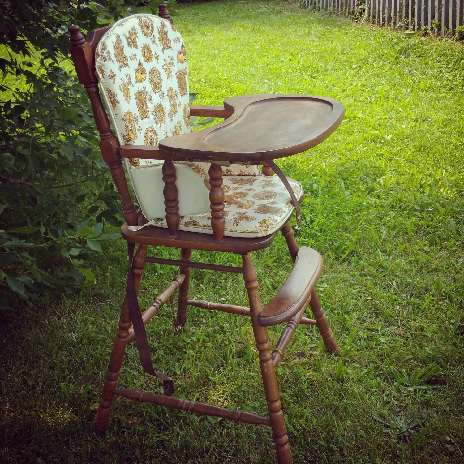 Vintage wooden best sale baby high chair