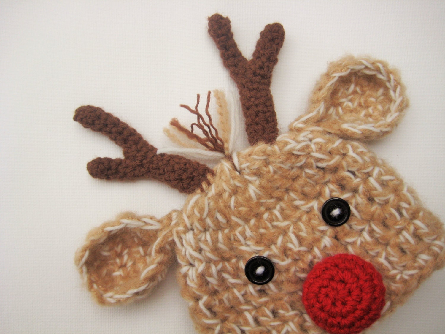 santa s reindeer hat newborn reindeer hat boy or girl santa s reindeer hat newborn reindeer hat boy or girl