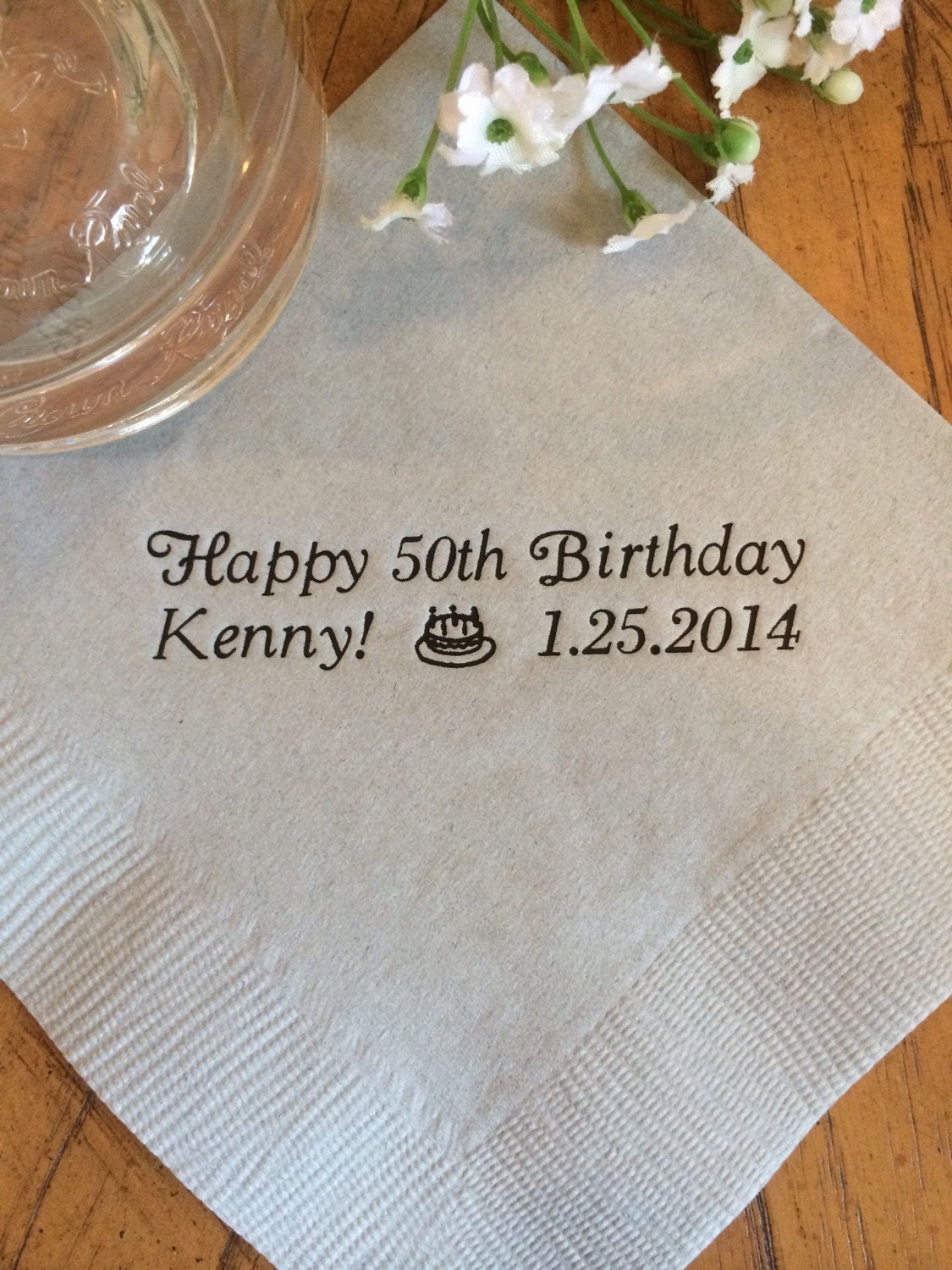 50 Personalized Napkins Personalized Napkins by MemorableWedding