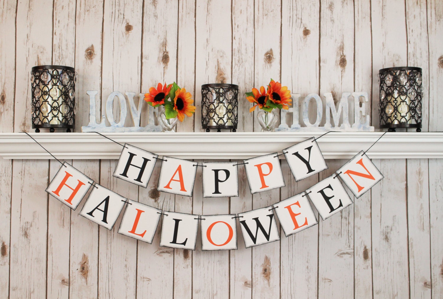 HALLOWEEN BANNER DECORATION Happy Halloween Fall Decor