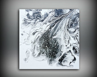 Small Wall Art abstract painting fine art print acrylic painting black and Small Wall Art abstract painting fine art print acrylic painting black and