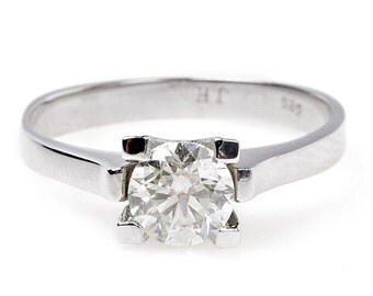 Solitaire diamond ring-Engagement ring-Solitaire ring-14K Yellow Gold Ring-0.60 ct diamond -Women Jewelry-Anniversary present-Promise ring