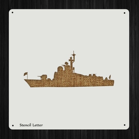 Items similar to Navy Battle Ship 2094 DIY Stencil Clear Plastic ...