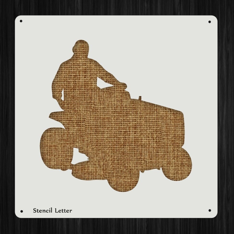 Riding Lawn Mower 1909 DIY Stencil Clear Plastic by StencilShapes