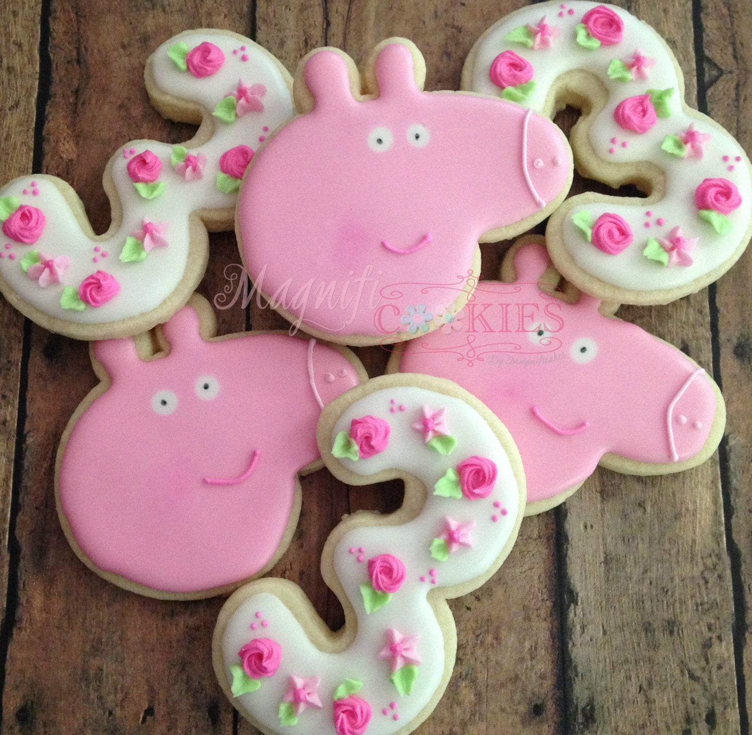 Personalized Peppa Pig Decorated Cookies By Magnificookies On Etsy   Il Fullxfull.787188032 B764 