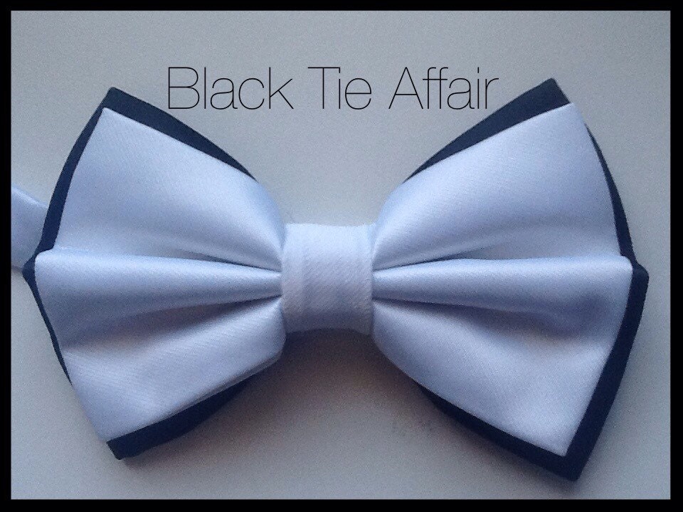 black tie and white satin