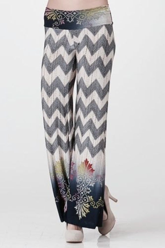 zig zag palazzo pants