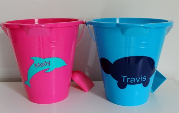 Personalized Beach Pail and Shovel Set Beach Bucket Beach