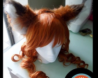 Round Fox Ears --Fox Ears, Furry, Red panda ears, Wearable ears, Head band ears, Fox Cosplay, Fox Costume, clip on ears gift christmas