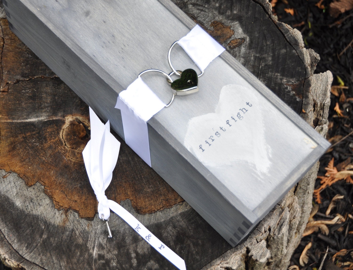 Wedding wine box ceremony with lock first fight box by