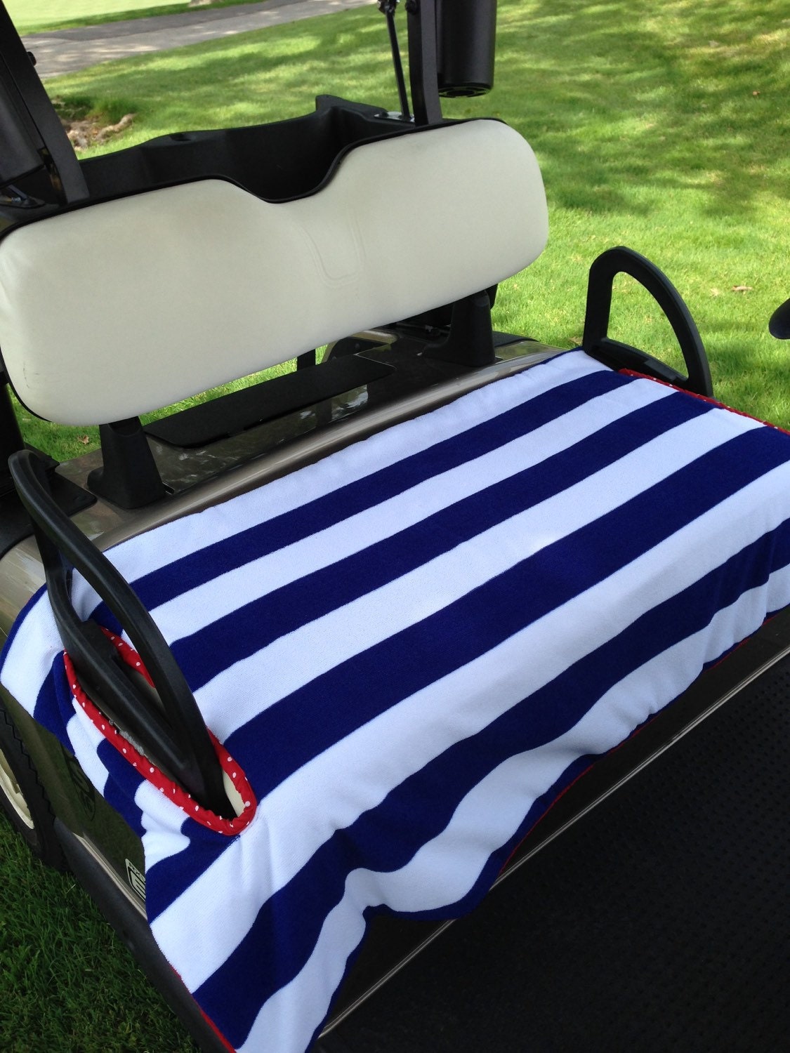 Navy-and-White-Stripe-Golf-Cart-Seat-Cover