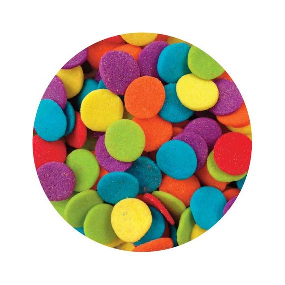 4 Oz Confetti Sprinkles Large Polka Dot Sequins Jumbo Rainbow