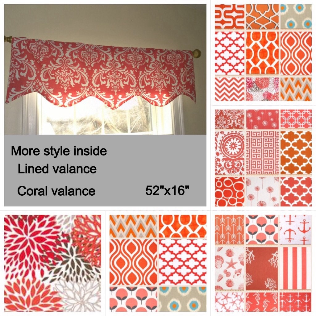 Coral window valance coral window valance coral kitchen