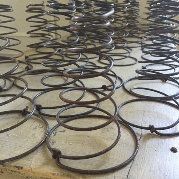 Set of Four French Vintage Metal Bed Springs by FrenchVintageRetro