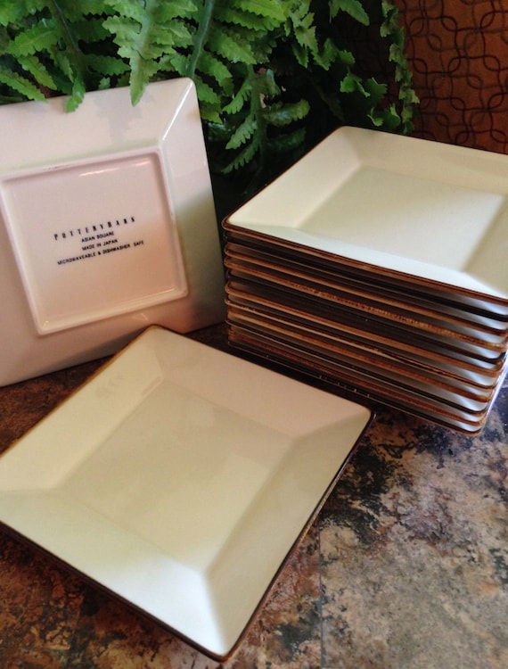 Pottery Barn Asian Square appetizer or dessert plates