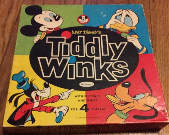 Vintage 1963 Whitman Disney Tiddly Winks Game by KalicoVintage