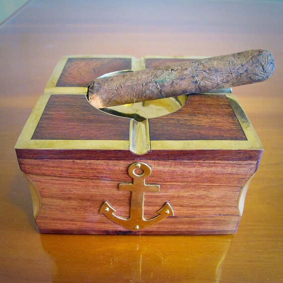 Nautical Father's Day Gift Ashtray Cigar Ash Tray Gifts for Men