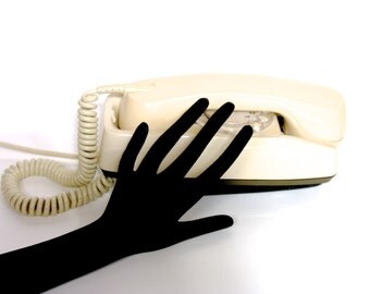 French Rotary Phone-French Matra Wall Phone-Off-White French Phone-1980-Made in France-Home Decor-Loft Industrial Design