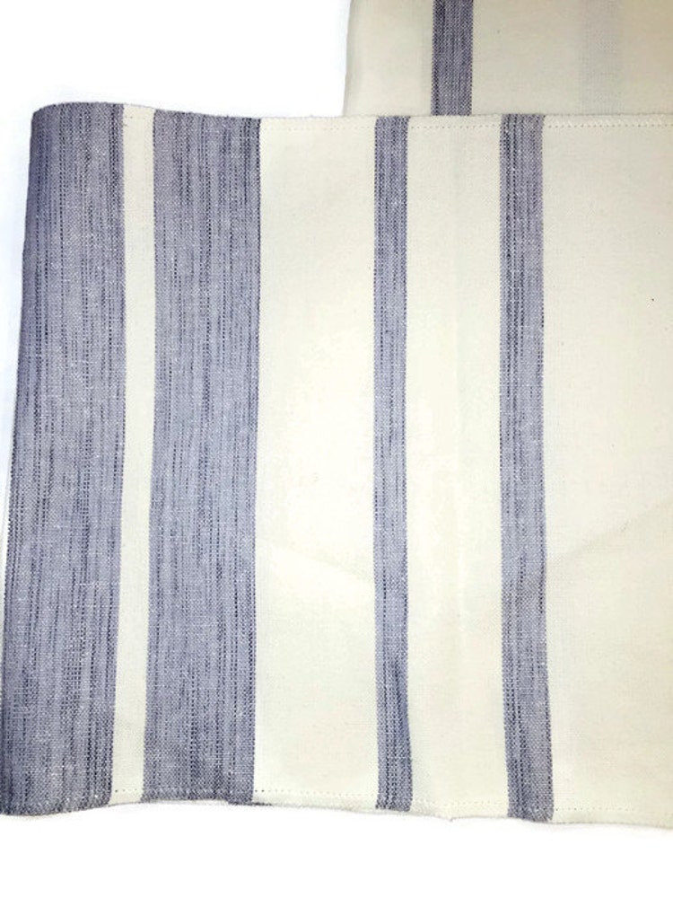 Ralph Lauren Fabric White Blue Striped by Fabricsamples10 on Etsy
