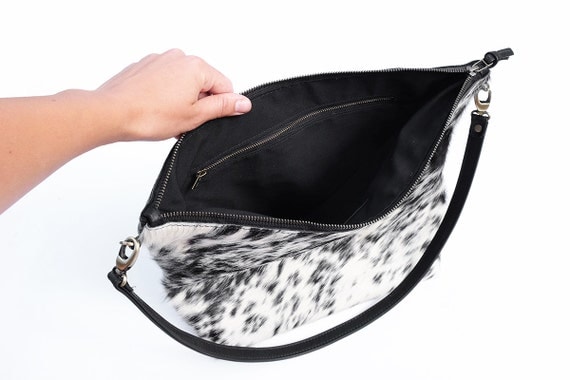 cowhide hobo purse