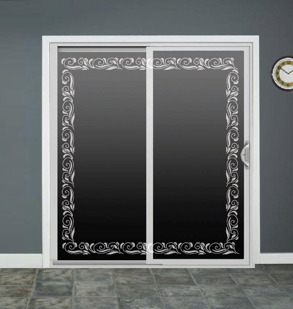 Spirals Leaves Glass Door Decals Sliding Door Decal Door