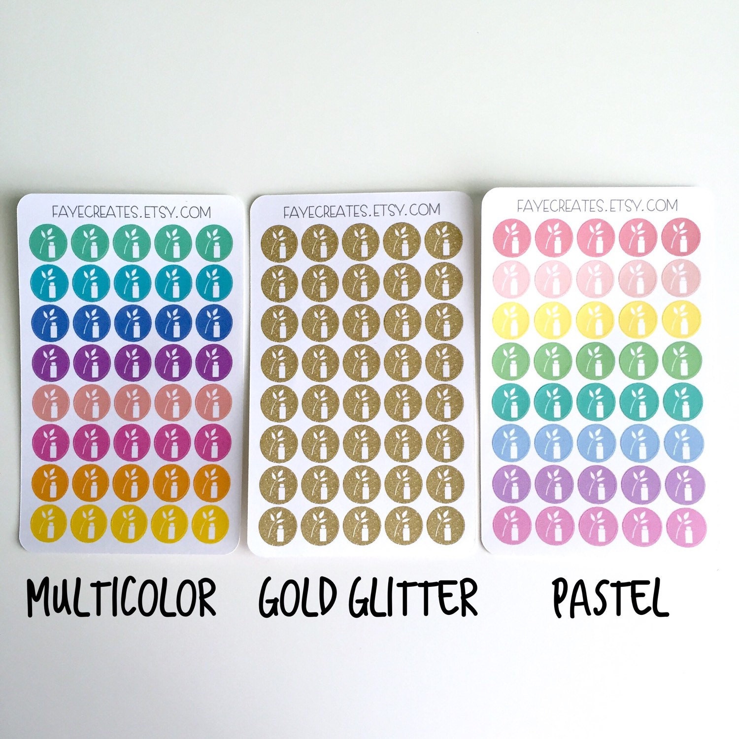 Essential oils stickers for Day Designer and other by FayeCreates