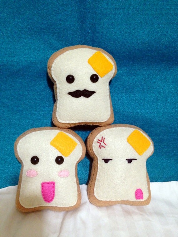 cute toast plush