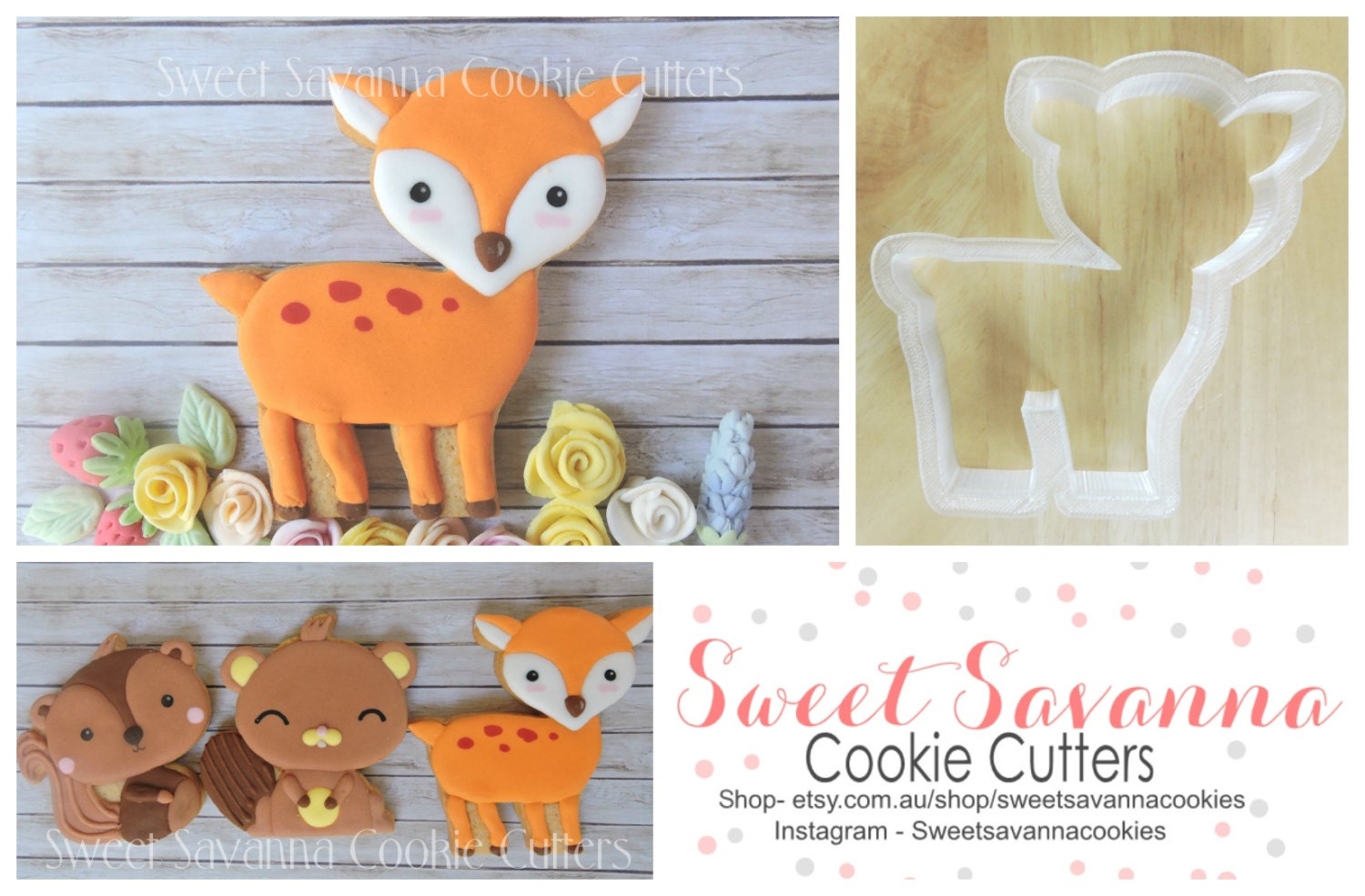 Deer Cookie Cutters Woodlands theme cookie cutter