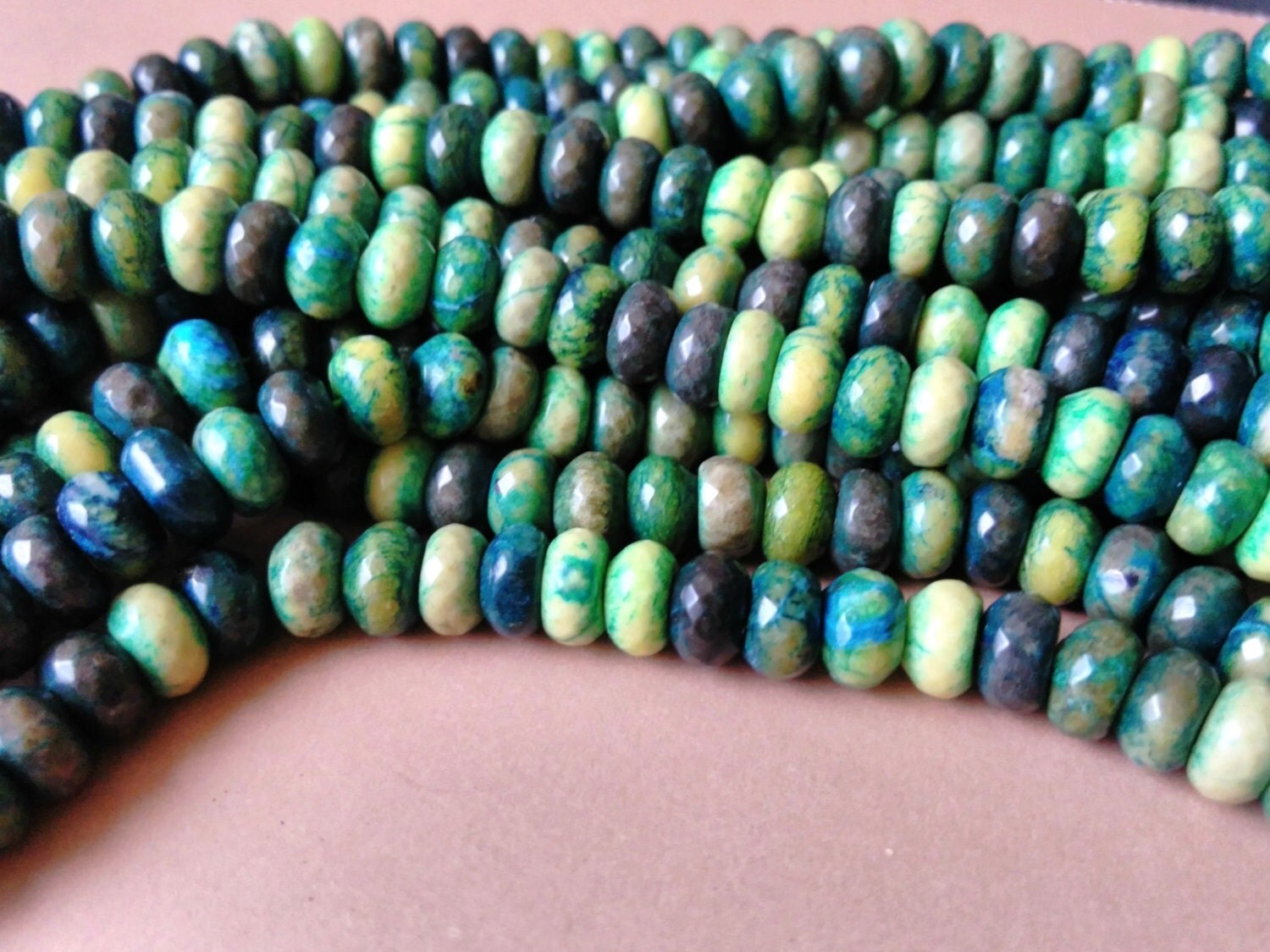 New Mexico Turquoise Rondelles Destash Beads Jewelry