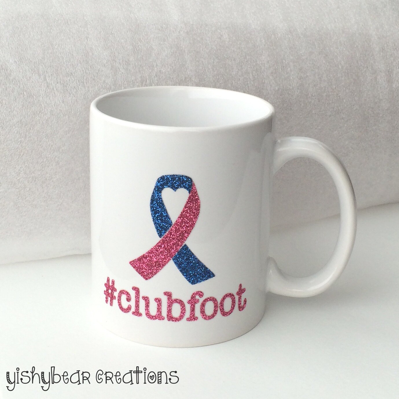 Clubfoot Awareness clubfoot support ribbon by yishybearcreations