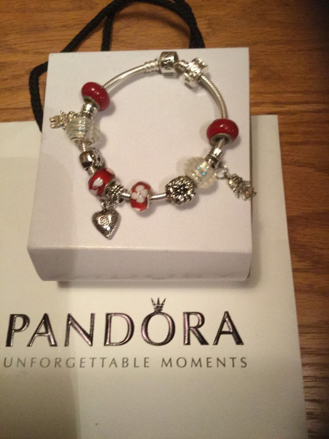 Authentic Pandora sterling silver bracelet with