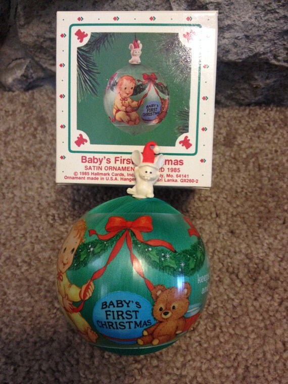 vintage 1985 baby s first christmas satin by retrotoysandmore vintage 1985 baby s first christmas satin by retrotoysandmore