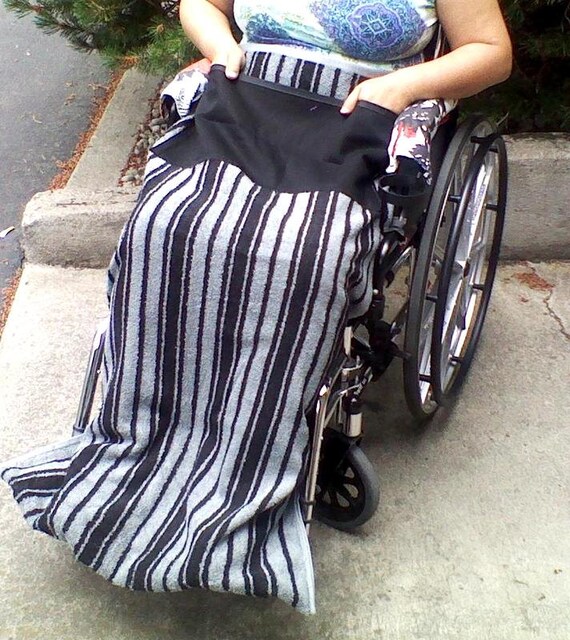 Wheelchair Blanket Power Chair Lap Blanket.Handmade Black