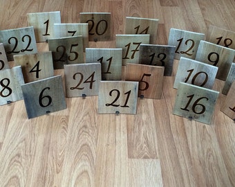 Rustic Pallet Wood Table Numbers