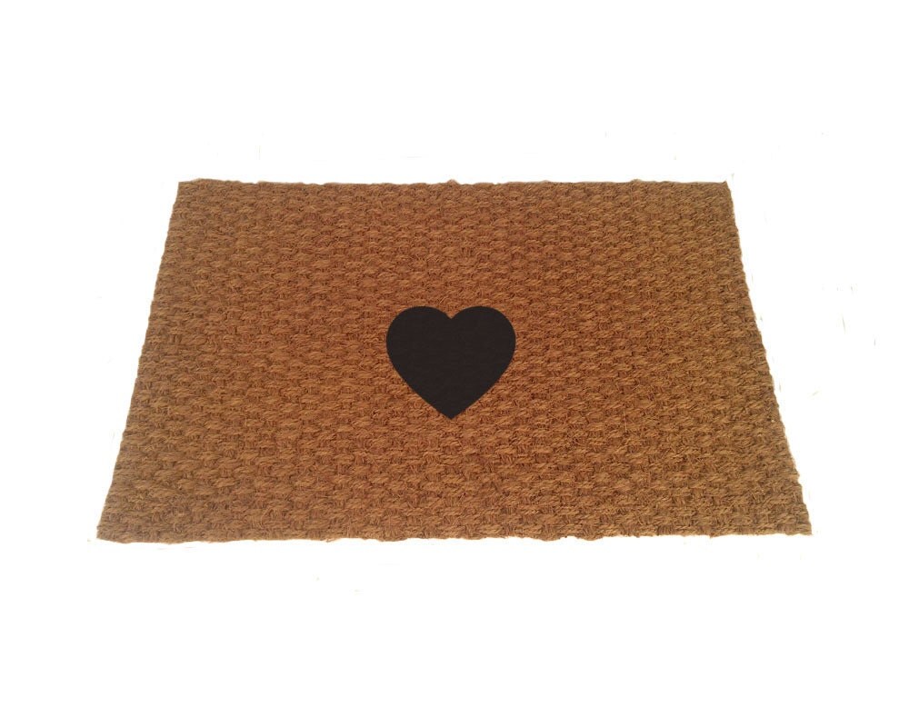 THIN Heart Doormat indoor or outdoor use